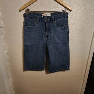 Levi’s Boys 505 Regular Fit Denim Shorts Size 16/28" Womens Medium Wash Y2K